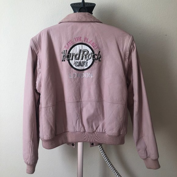Hard Rock Cafe Blush Pink Motorcycle Riding Jacket - Picture 3 of 8